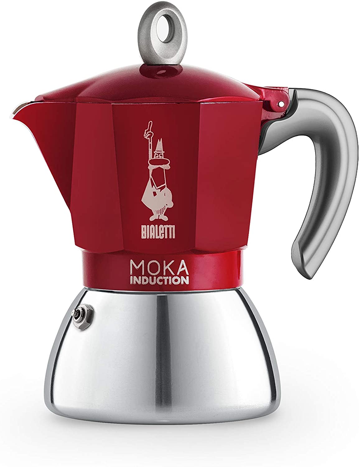 Bialetti 6946 Moka Induction на 6 чашек красный Гейзерная кофеварка