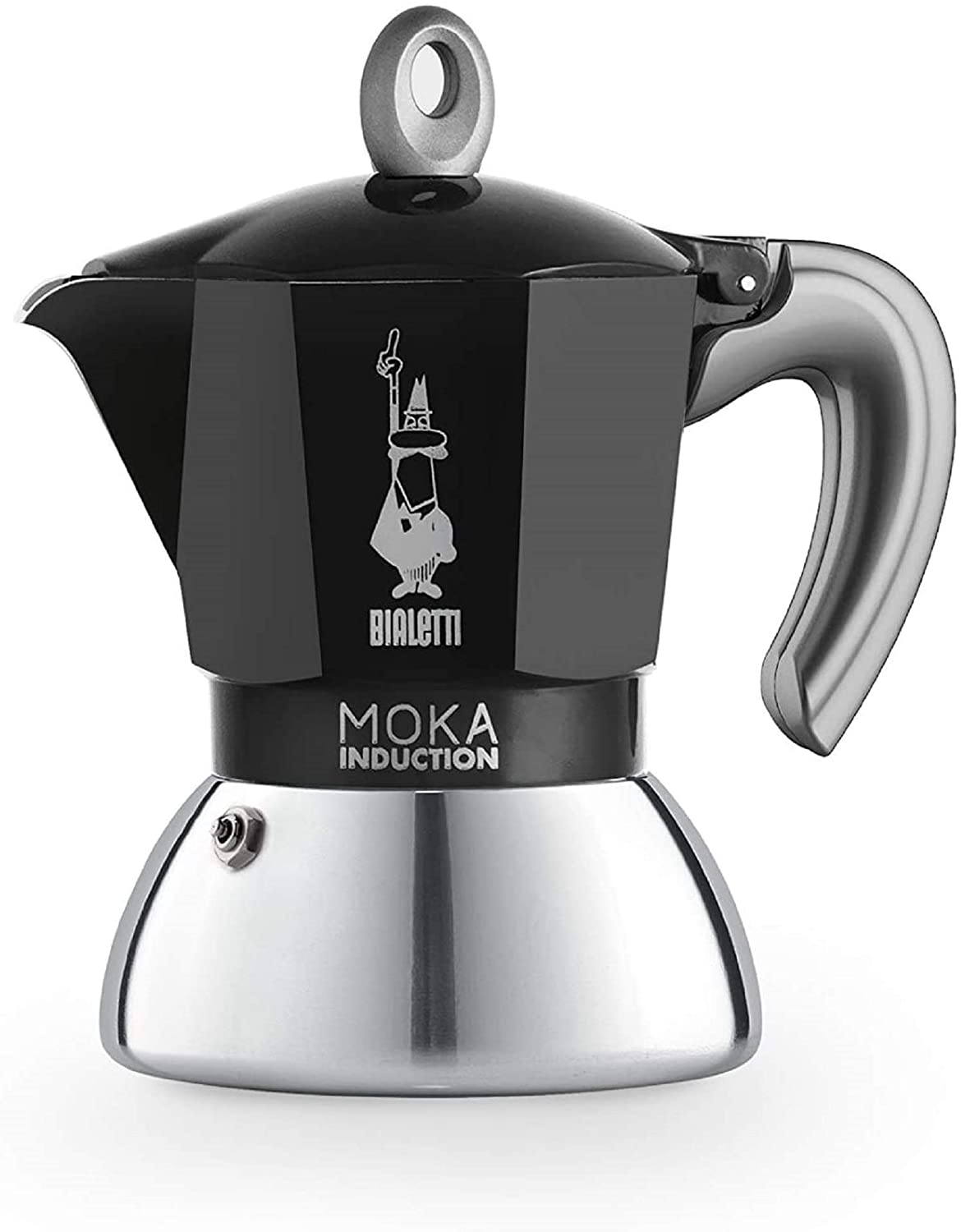 Bialetti 6932 Moka Induction на 2 чашки чёрная Гейзерная кофеварка |  Магазин кофейного оборудования Tintins