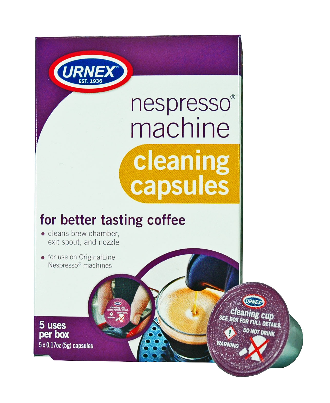 Urnex Cleaning Capsules Капсулы для очистки кофемашин Nespresso | Магазин  кофейного оборудования Tintins