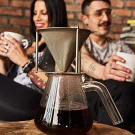 E&B LAB Dripper Металлический пуровер ультратонкой фильтрации 35 микрон, фото , изображение 4