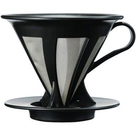 Hario CFOD-02B Cafeor Пуровер V60 02 с металлическим фильтром черный, фото 