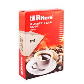 Filtero №4 Фильтры для кофе натуральные 80 шт, фото 