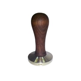 JoeFrex Elegance Flat Темпер 58 мм плоский с ручкой из ореха, фото 
