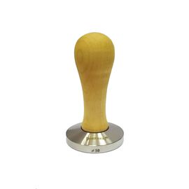 JoeFrex Elegance Flat Темпер 58 мм плоский с ручкой из клёна, фото 
