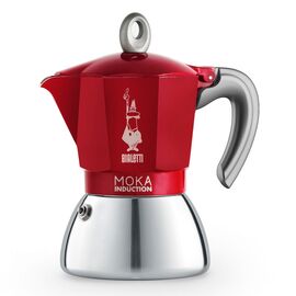 Bialetti 6942 Moka Induction на 2 чашки красная Гейзерная кофеварка, фото 