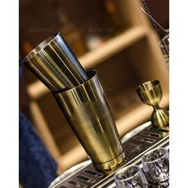 Lumian Kenko Boston Tin & Half Tin Шейкер 530/830 мл бронза, фото , изображение 2