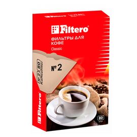 Filtero №2 Фильтры для кофе натуральные 80 шт, фото 