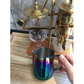 MyBarista Радуга Питчер стальной 600 мл с мерной шкалой, фото , изображение 2