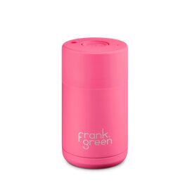 Frank Green Ceramic reusable cup Термокружка 295 мл розовый неон, фото 