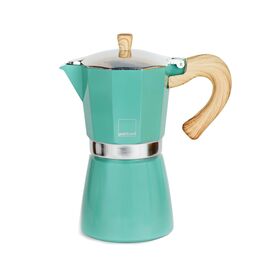 Gnali&Zani Venezia Гейзерная кофеварка на 9 чашек дымчатая зеленая, фото 
