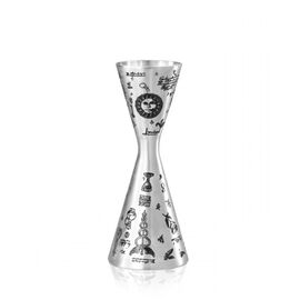 Lumian Afrodite Alchemy Джиггер 30/45 мл серебро с гравировкой, фото , изображение 2