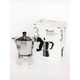 Gnali&Zani Brasil Гейзерная кофеварка на 3 чашки алюминий, фото , изображение 6