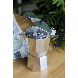 Gnali&Zani Brasil Гейзерная кофеварка на 3 чашки алюминий, фото , изображение 4