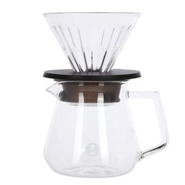 Timemore Glass Crystal Eye Brewer Set 01 360 мл набор для заваривания кофе черный, фото 