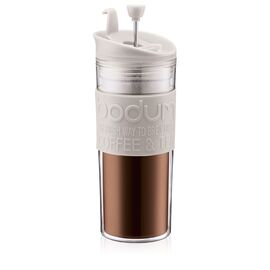 Bodum Travel Press 11100-913S Дорожный френч-пресс 450 мл пластиковый белый, фото 