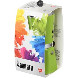 Bialetti 4973 Rainbow Green гейзерная кофеварка на 6 чашек, фото , изображение 4