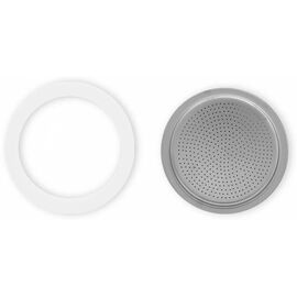 Bialetti силиконовый уплотнитель + 1 фильтр для гейзерных кофеварок на 3-4 чашки, фото , изображение 3