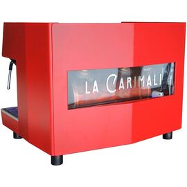 Carimali Nimble 2gr Рожковая кофемашина автомат 2 высокие группы красная с задней прозрачной панелью, фото , изображение 3