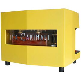 Carimali Nimble 2gr Рожковая кофемашина автомат 2 высокие группы желтая с задней прозрачной панелью, фото , изображение 4
