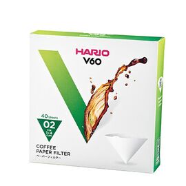 Hario VCF-02-40W Бумажные фильтры V60 02 белые 40 шт, фото 