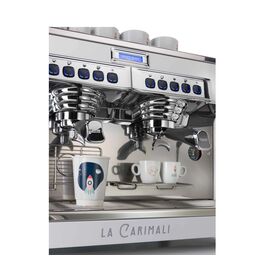 Carimali Bubble 2gr Рожковая кофемашина автомат 2 высокие группы белая, фото , изображение 4