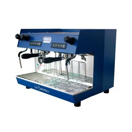 Carimali Nimble 2gr Рожковая кофемашина автомат 2 высокие группы синяя с задней прозрачной панелью, фото , изображение 3