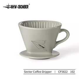 MHW-3BOMBER Sector Керамический пуровер 02 натуральный белый, фото 