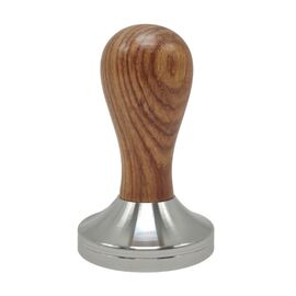 CoffeeTools Капля Темпер 58 мм плоский с деревянной ручкой, фото 