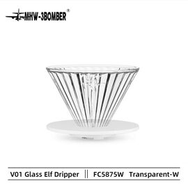 MHW-3BOMBER Elf Dripper V01 Стеклянный пуровер 01 белый, фото 
