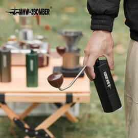 MHW-3BOMBER Adder V3 Кофемолка ручная черная с ручкой из ореха, фото , изображение 4