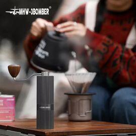 MHW-3BOMBER Race M1 Кофемолка ручная антрацит с ручкой из ореха, фото , изображение 6