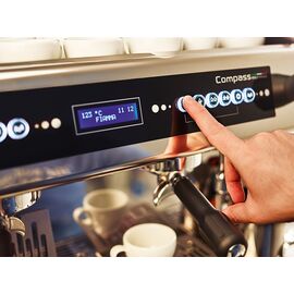 Fiamma Compass 2 MB TC рожковая кофемашина автомат 2 высокие группы черная, фото , изображение 3