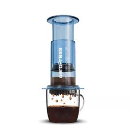 AeroPress Clear Кофеварка ручная синяя, фото 