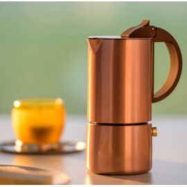 Gnali&Zani Chicca Гейзерная кофеварка на 3 чашки розовое золото, фото , изображение 2