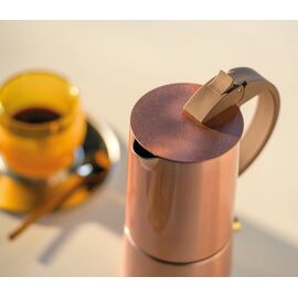 Gnali&Zani Chicca Гейзерная кофеварка на 3 чашки розовое золото, фото , изображение 4