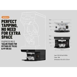 Puqpress M6 Автоматический темпер для VA MYONE, MY75 & MYG75 черный, фото , изображение 3