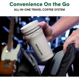 AeroPress Go Plus Кофеварка ручная портативная кремовая, фото , изображение 4