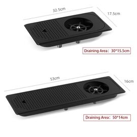 MHW-3BOMBER CW5421L Ринзер 530*165 мм встраиваемый с каплесборником черный, фото , изображение 4