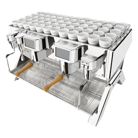 Elektra Indie 2gr Рожковая кофемашина автомат 2 высокие группы черный, фото , изображение 3