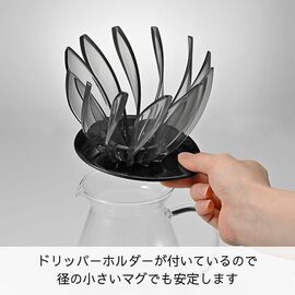 Hario VDSU-02-TB V60 Suiren 02 Пластиковый пуровер прозрачный чёрный, фото , изображение 5