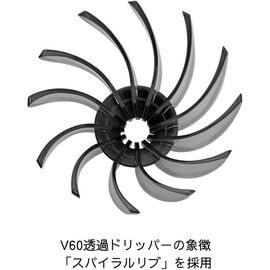 Hario VDSU-02-TB V60 Suiren 02 Пластиковый пуровер прозрачный чёрный, фото , изображение 4