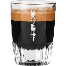 MHW-3BOMBER Стеклянный шот 50 мл белый логотип, фото , изображение 2