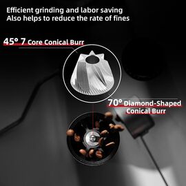 MHW-3BOMBER R3 Кофемолка ручная серебро с ручкой из ореха, фото , изображение 6