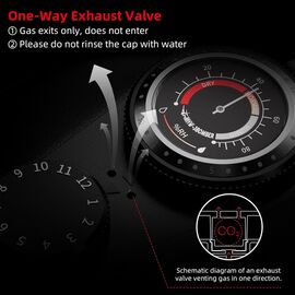 MHW-3BOMBER Gambo Контейнер 600 мл с гигрометром черный, фото , изображение 5