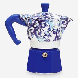 Bialetti 5345 Moka Express Dolce&Gabbana Blu Mediterraneo на 3 чашки Гейзерная кофеварка, фото , изображение 3