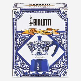 Bialetti 5345 Moka Express Dolce&Gabbana Blu Mediterraneo на 3 чашки Гейзерная кофеварка, фото , изображение 5