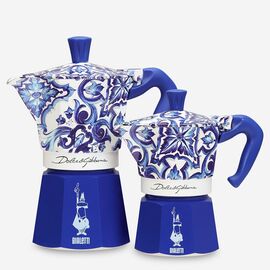 Bialetti 5346 Moka Express Dolce&Gabbana Blu Mediterraneo на 6 чашек Гейзерная кофеварка, фото , изображение 6