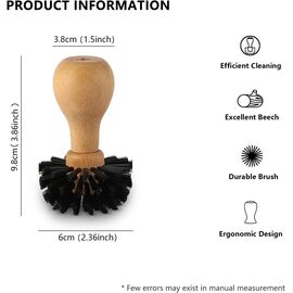 MHW-3BOMBER Щетка для чистки корзины портафильтра 51-58мм бук, фото , изображение 4