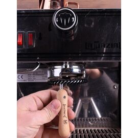 JoeFrex Щетка для чистки группы кофемашины круговая размер L дерево, фото , изображение 3