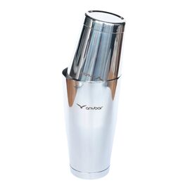 AnyBar Kenko Boston Tin & Half Tin Шейкер 530/830 мл серебро, фото , изображение 2